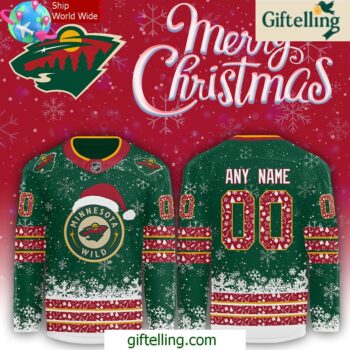Minnesota Wild NHL Merry Christmas 2024 Hockey Jersey