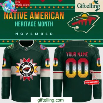 Minnesota Wild Native American Heritage Month 2024 Hockey Jersey