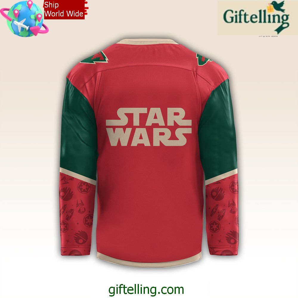 Minnesota Wild x Star Wars Night 2024 Red Hockey Jersey Minnesota Wild x Star Wars Night 2024 Red Hockey Jersey