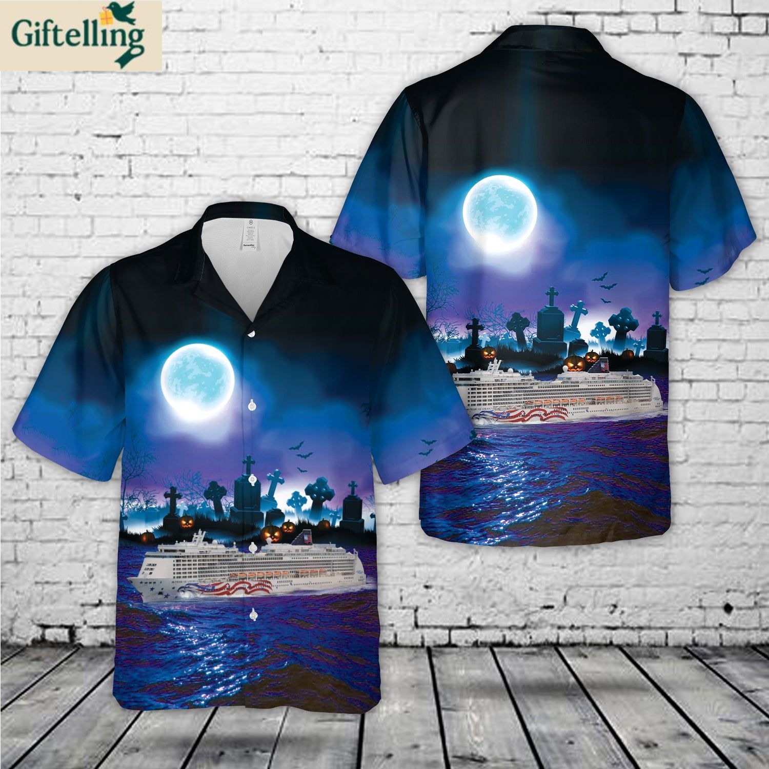 NCL Norwegian Cruise Line Pride of America Halloween Hawaiian Shirt 1 NCL Norwegian Cruise Line Pride of America Halloween Hawaiian Shirt 1