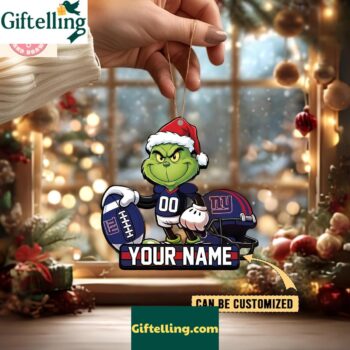 New York Giants x The Grinch Christmas Acrylic Ornament