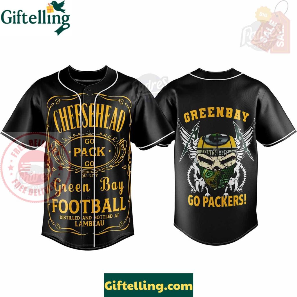 NFL Green Bay Go Packers Baseball Jersey