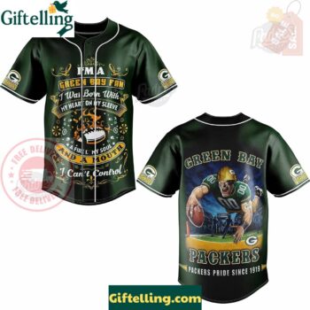 NFL Green Bay Packers Baseball Jersey