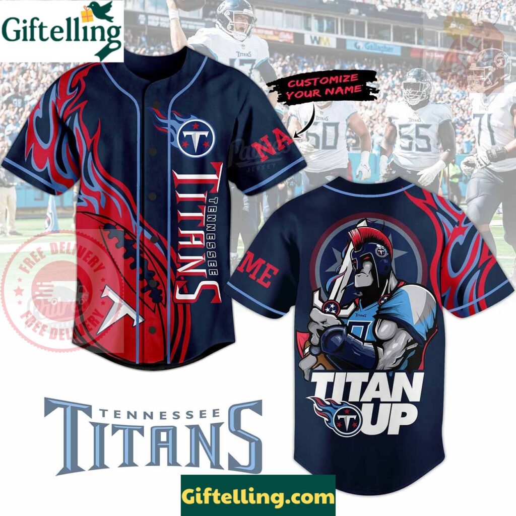 NFL Tennessee Titans Personalized Baseball Jersey