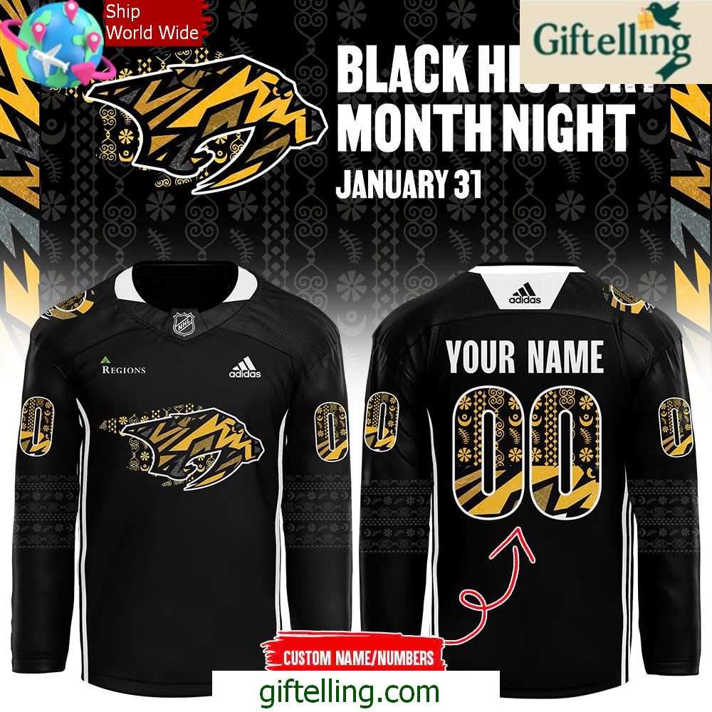 Nashville Predators Black History Month Night 2025 Hockey Jersey