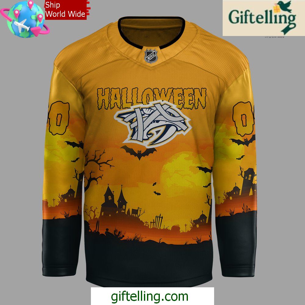 Nashville Predators Halloween 2024 Special Edition Hockey Jersey Nashville Predators Halloween 2024 Special Edition Hockey Jersey