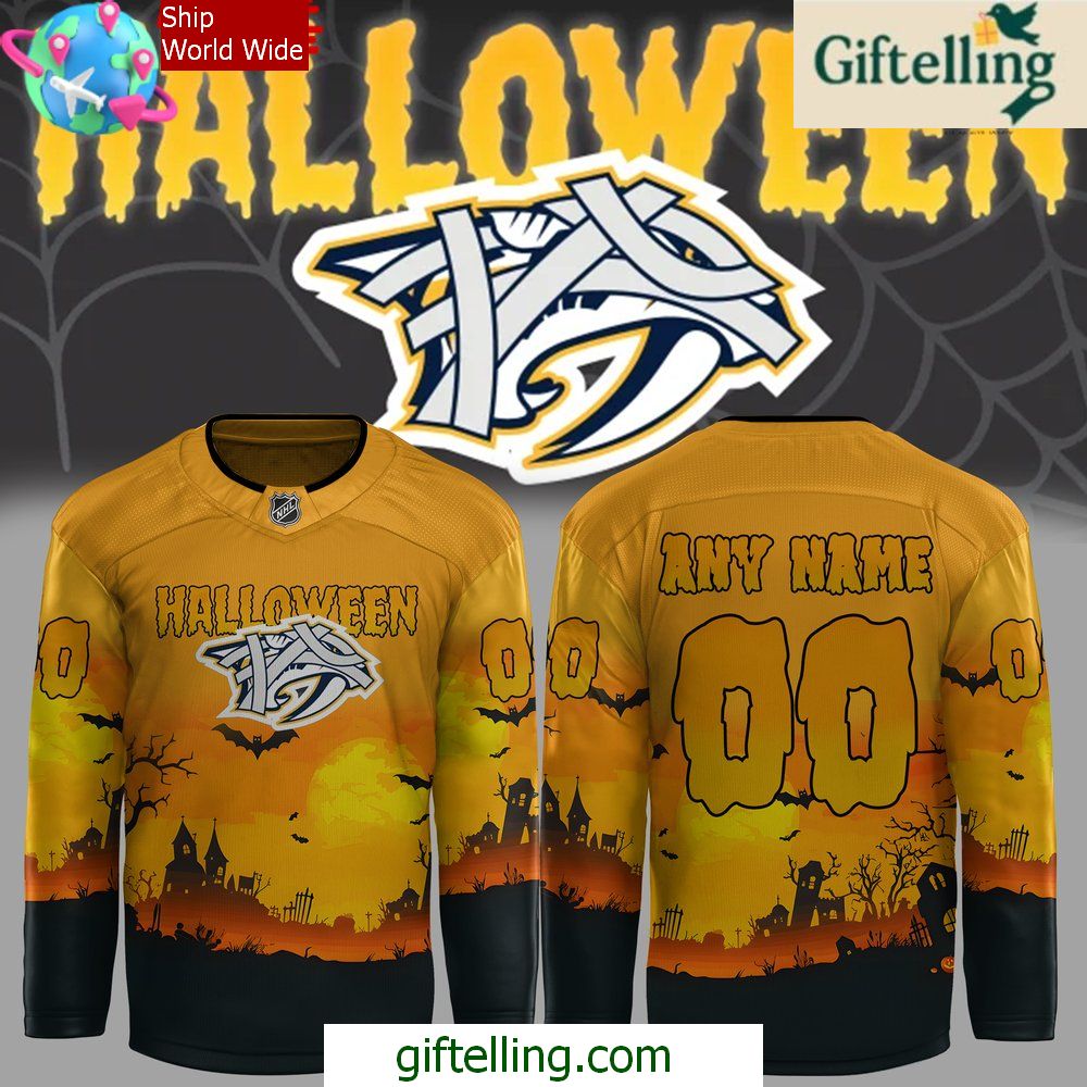 Nashville Predators Halloween 2024 Special Edition Hockey Jersey