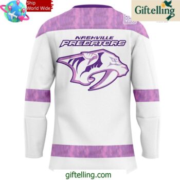Nashville Predators Hockey Fights Cancer Special Hockey Jersey