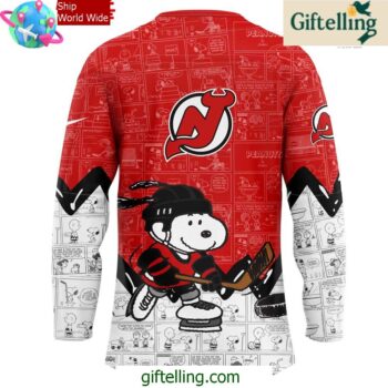 New Jersey Devils Anniversary of Peanuts Special Hockey Jersey