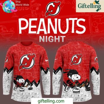 New Jersey Devils Anniversary of Peanuts Special Hockey Jersey