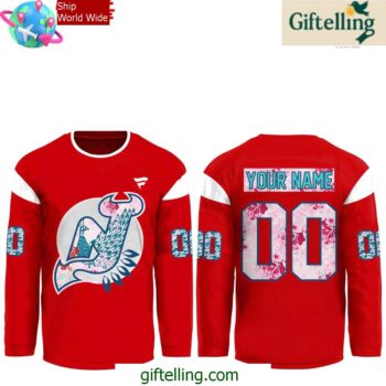 New Jersey Devils Asian and Pacific 2025 Red Hockey Jersey