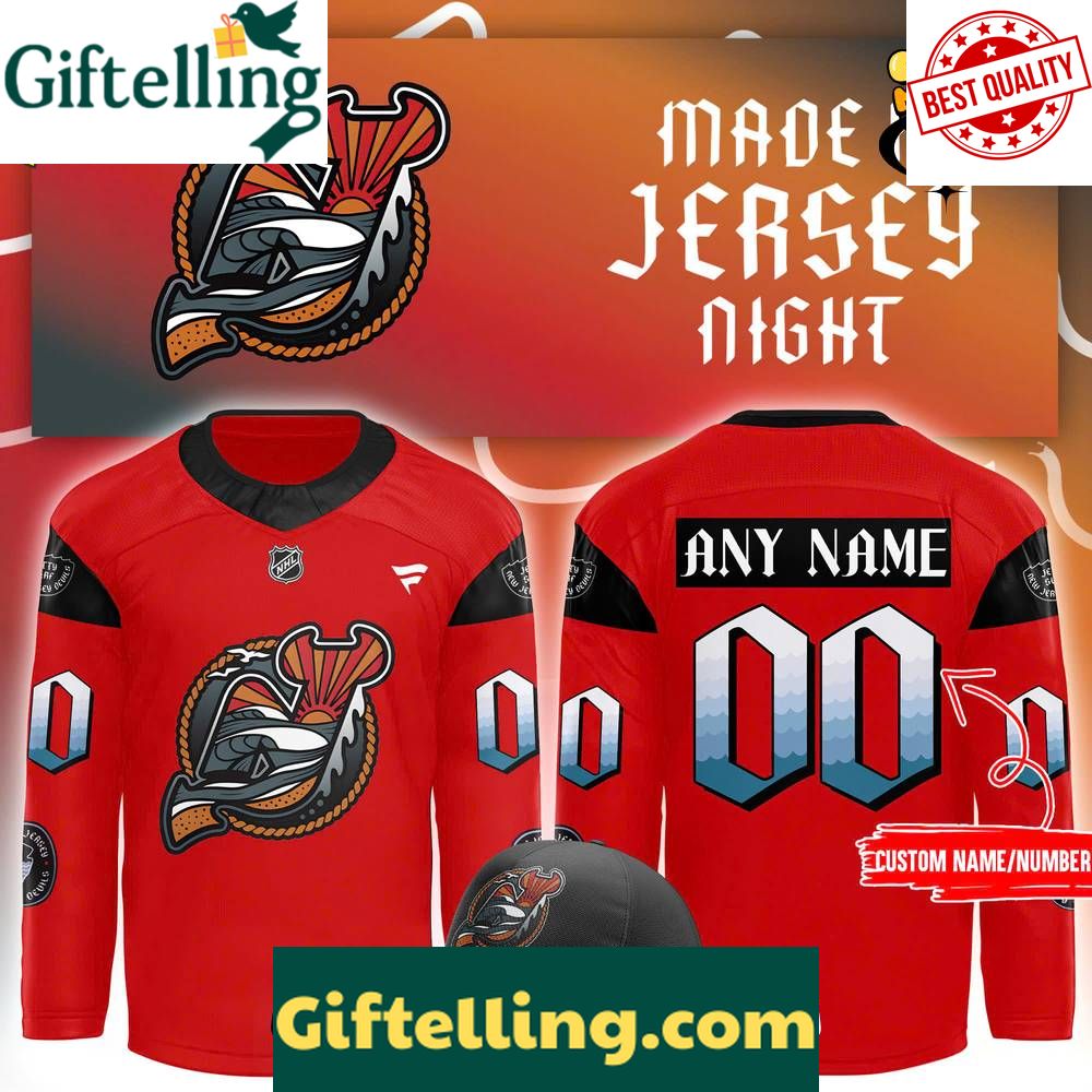 New Jersey Devils Made In Jersey Night 2025 Custom Hockey