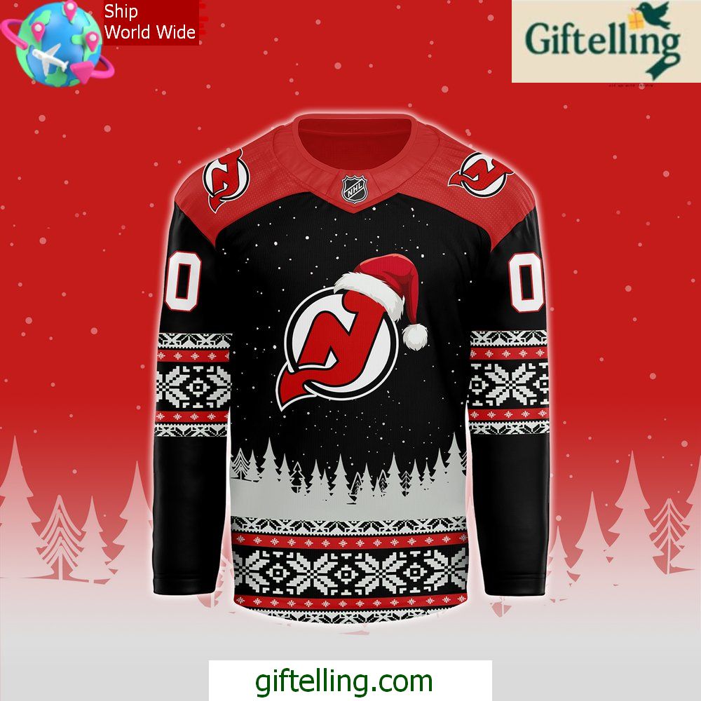 New Jersey Devils Merry Christmas Holiday Special Hockey Jersey New Jersey Devils Merry Christmas Holiday Special Hockey Jersey
