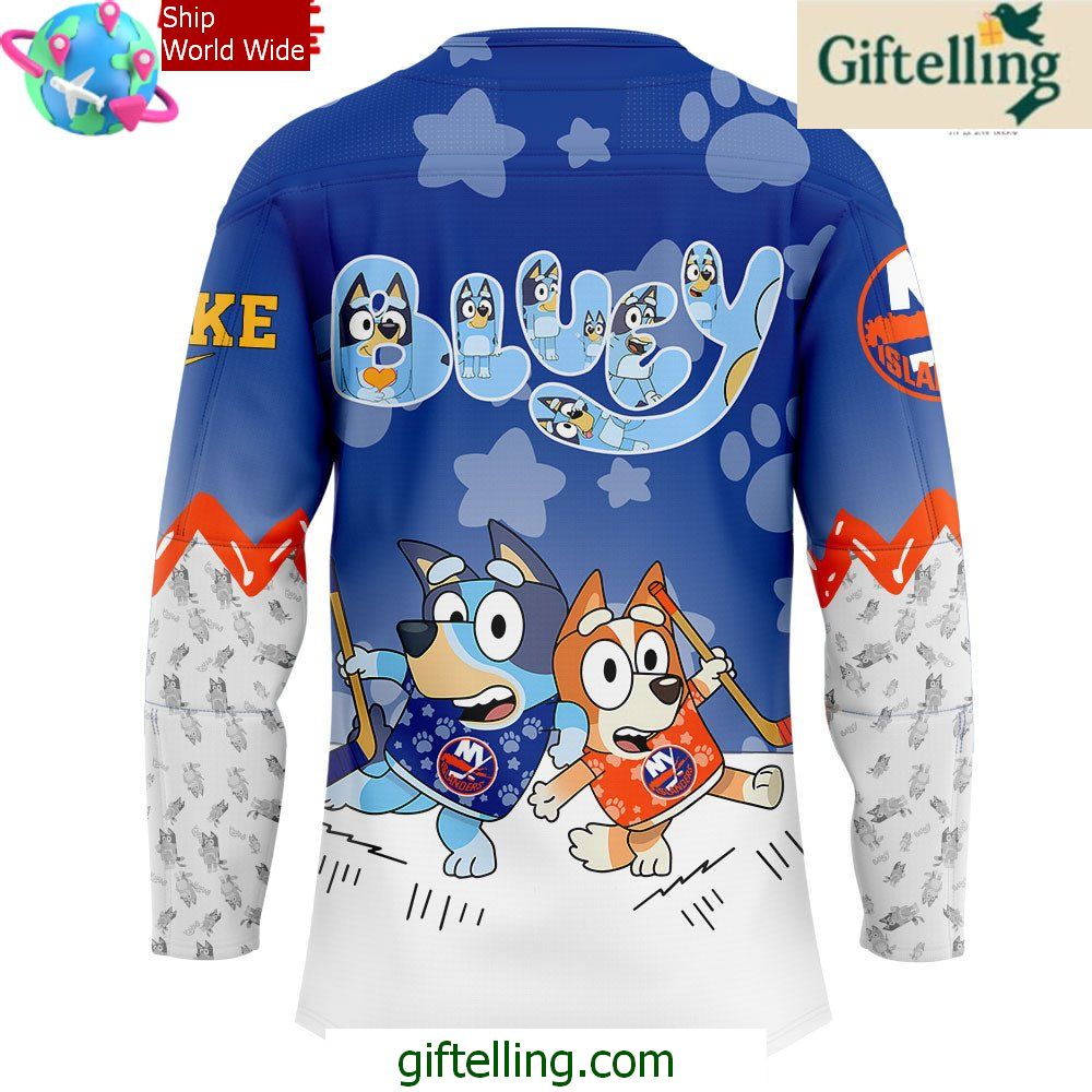 New York Islanders Bluey and Bingo Special Jersey New York Islanders Bluey and Bingo Special Jersey