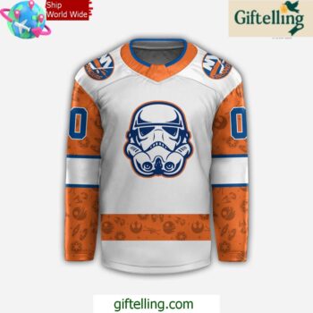 New York Islanders x Star Wars Night 2024 Custom Hockey Jersey