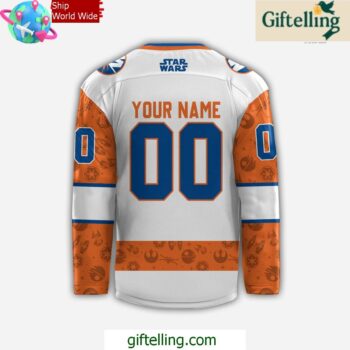 New York Islanders x Star Wars Night 2024 Custom Hockey Jersey
