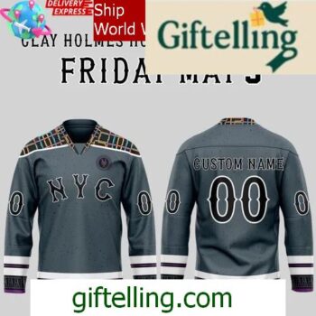 New York Mets Clay Holmes Night 2025 Hockey Jersey