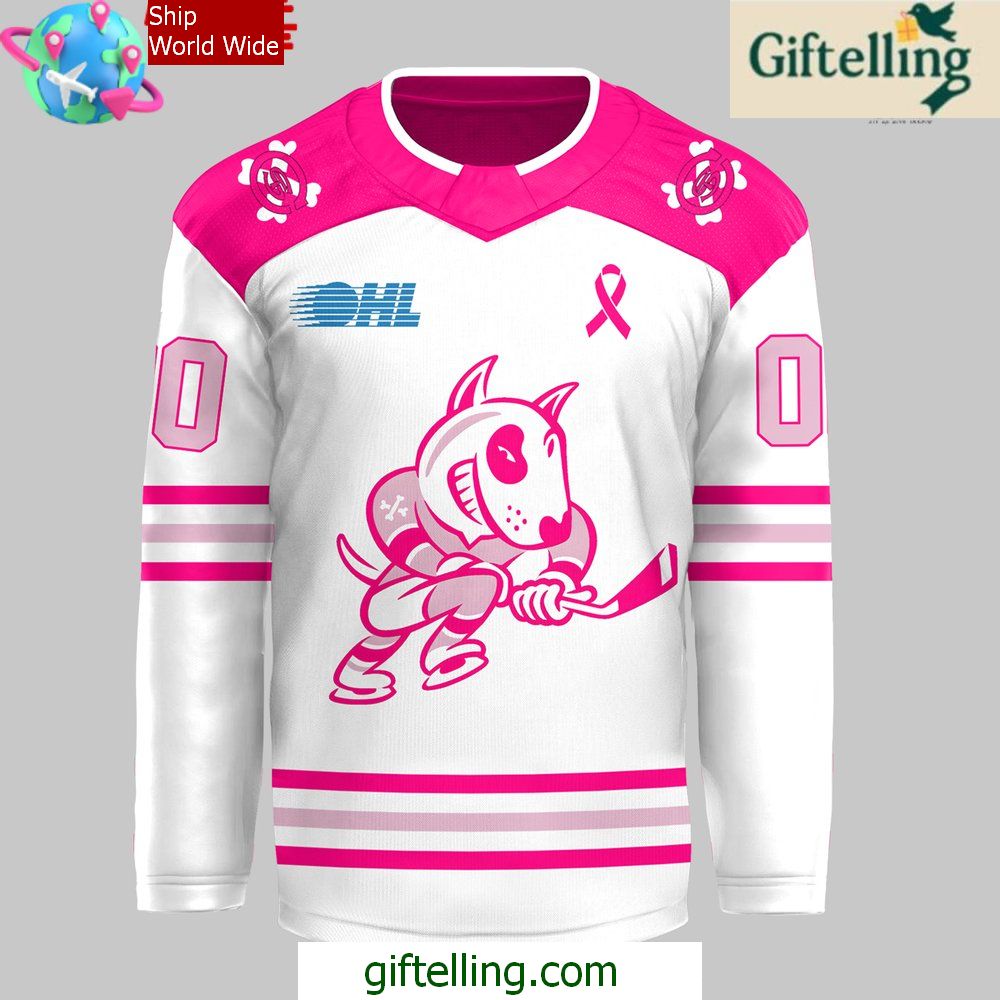 Niagara IceDogs Pink In The Rink 2024 Hockey Jersey Niagara IceDogs Pink In The Rink 2024 Hockey Jersey