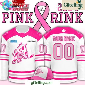 Niagara IceDogs x Pink in the Rink 2024 Hockey Jersey
