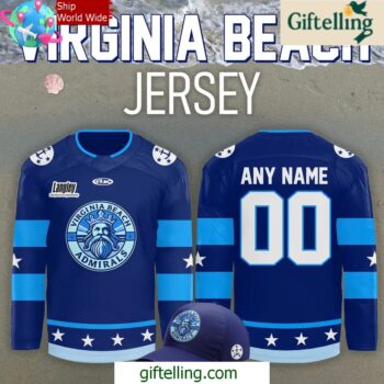 Norfolk Admirals Virginia Beach 2025 Hockey Jersey