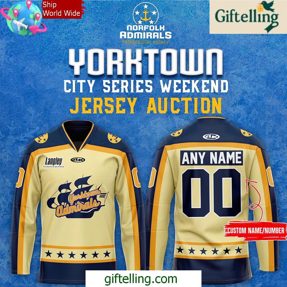 Norfolk Admirals Yorktown City Series 2025 Jersey