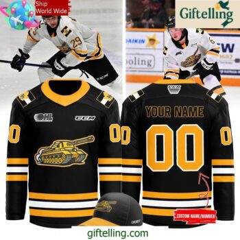 North Bay Battalion Uniform 202425 Black Hockey Jersey