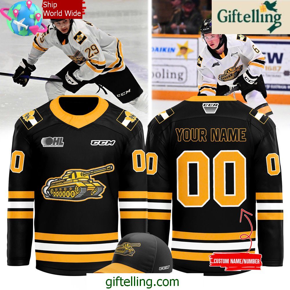 North Bay Battalion Uniform 202425 Black Hockey Jersey