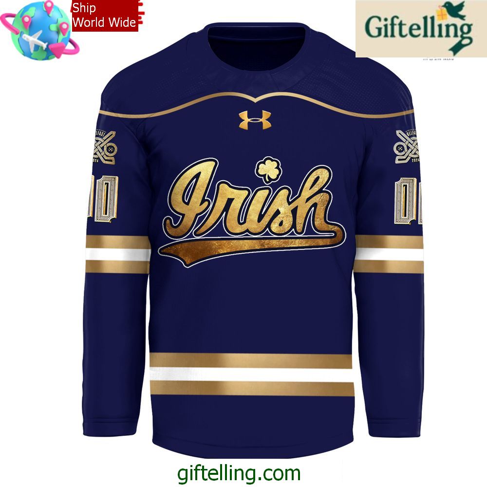 Notre Dame Fighting Irish Belfast Uniform Custom Hockey Jersey Notre Dame Fighting Irish Belfast Uniform Custom Hockey Jersey