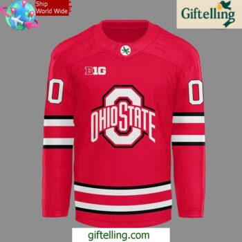 Ohio State Buckeyes 2024 Red Hockey Jersey