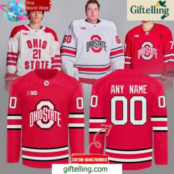 Ohio State Buckeyes 2024 Red Hockey Jersey