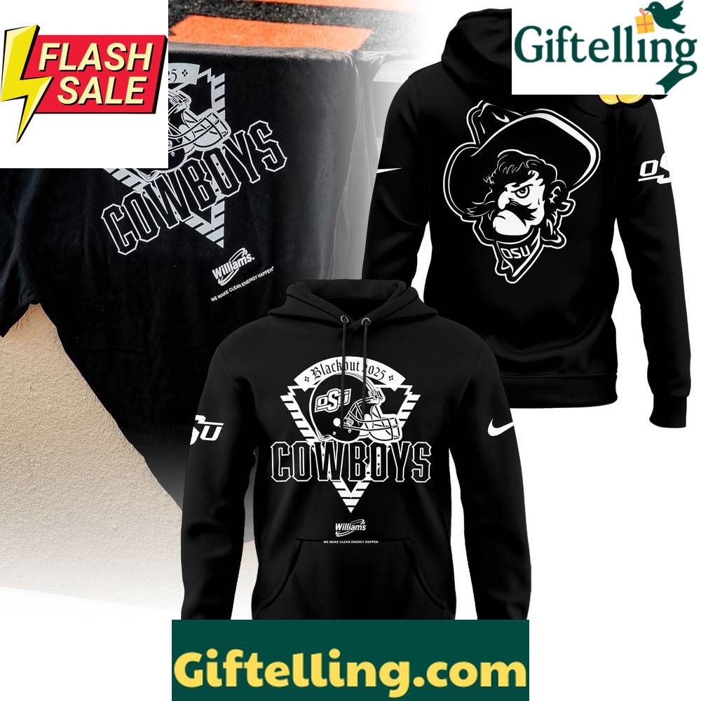 Oklahoma State Cowboys Blackout 2025 Special Hoodie