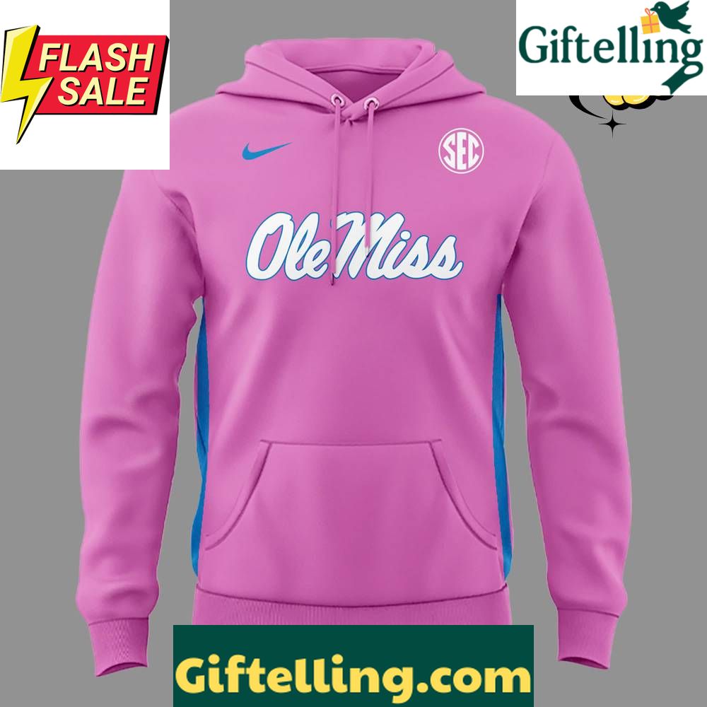 Ole Miss Rebels Womens Basketball Special Pink Hoodie