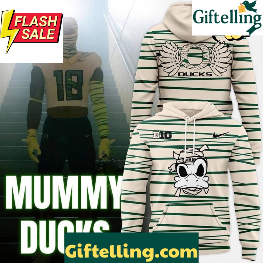 Oregon Ducks Cream ''Mummy Ducks'' 2025 Special Hoodie