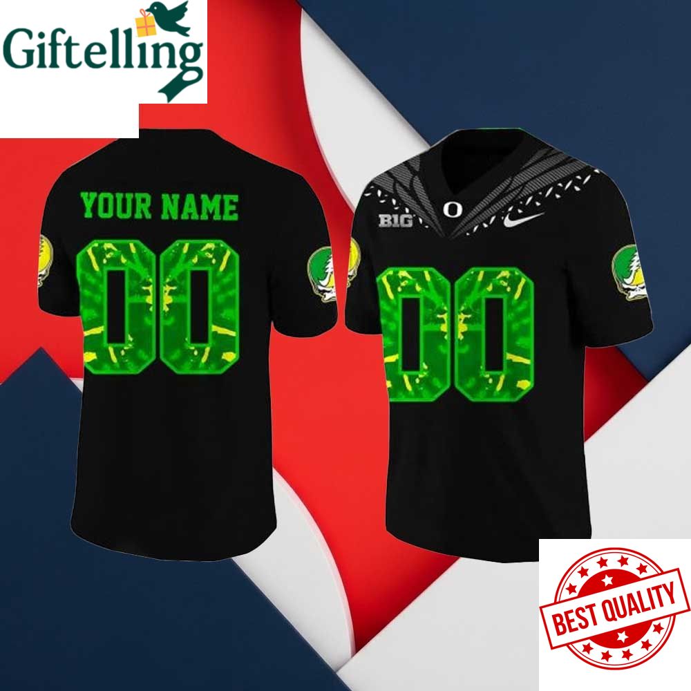 Oregon Ducks Grateful Dead Merchandise Football Jersey