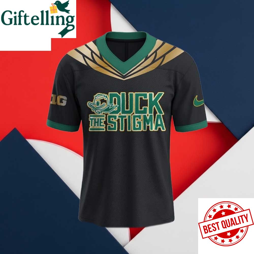 Oregon Ducks Mental Health Awareness Duck The Stigma Football Jersey