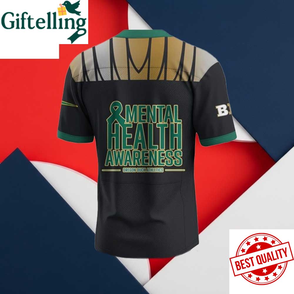 Oregon Ducks Mental Health Awareness Duck The Stigma Football Jersey