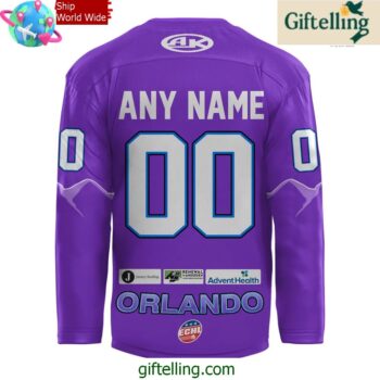 Orlando Solar Bears IHL Bauer 2025 Throwback Jersey 3