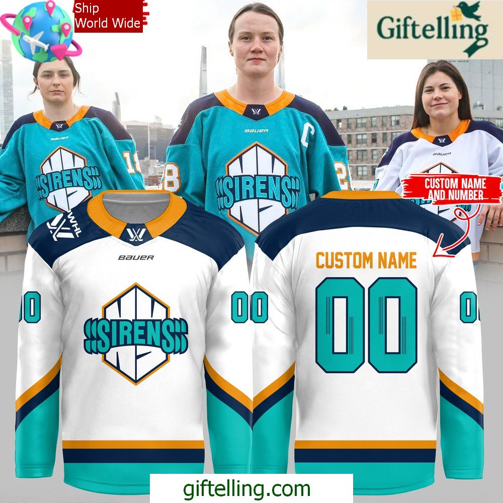 PHWL New York Sirens Bauer Special White Hockey Jersey