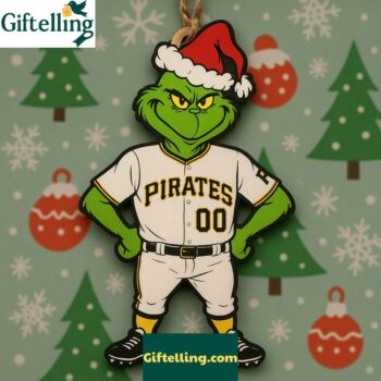 Personalized Grinch Pittsburgh Pirates 2025 Christmas Ornament