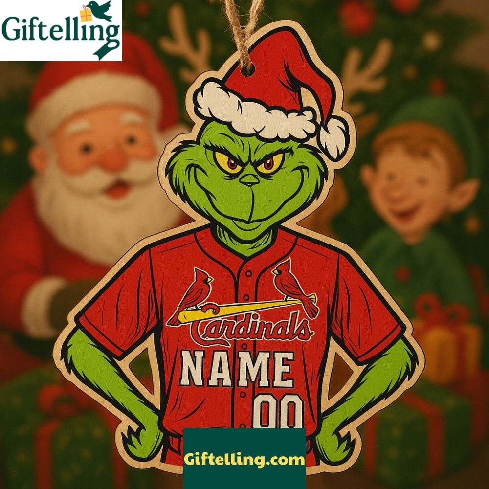Personalized Grinch St Louis Cardinals 2025 Christmas Ornament