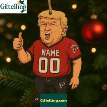 Personalized Trump Atlanta Falcons 2025 Christmas Ornament