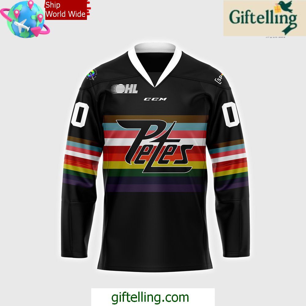Peterborough Petes Pride Night 2025 Hockey Jersey Peterborough Petes Pride Night 2025 Hockey Jersey