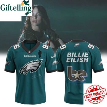Philadelphia Eagles Billie Eilish Crossover Personalized Football Jersey