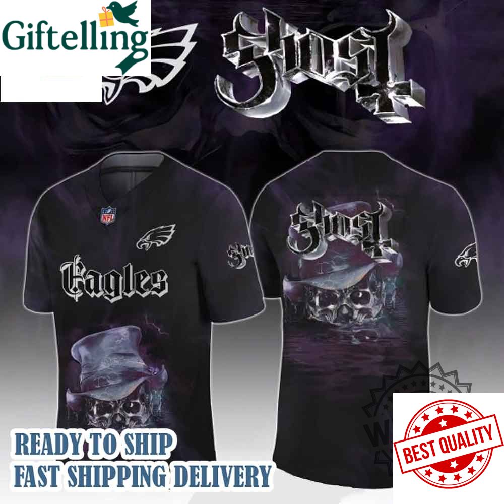 Philadelphia Eagles X Ghost Skeletour World Tour 2025 Football Jersey