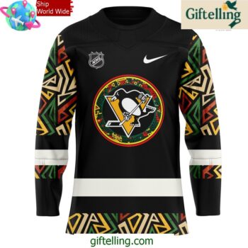Pittsburgh Penguins Black Hockey History Night Special Hockey Jersey
