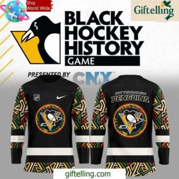 Pittsburgh Penguins Black Hockey History Night Special Hockey Jersey