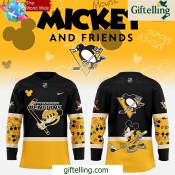 Pittsburgh Penguins Mickey Friends Special Hockey Jersey