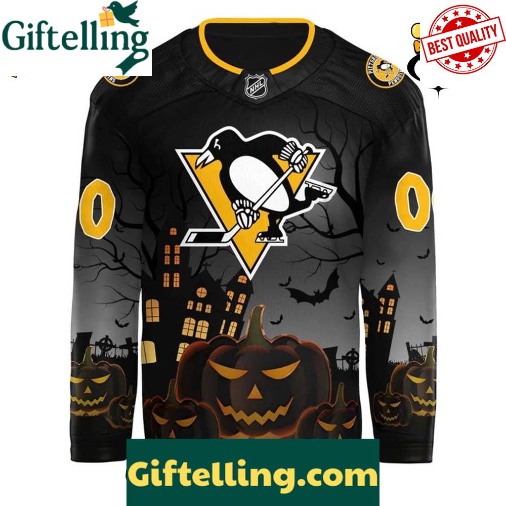 Pittsburgh Penguins x 2025 Halloween Night Custom Hockey Jersey