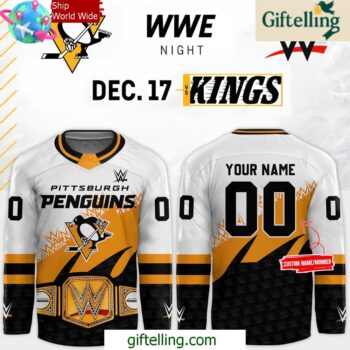 Pittsburgh Penguins x WWE Night 2024 Custom Hockey Jersey