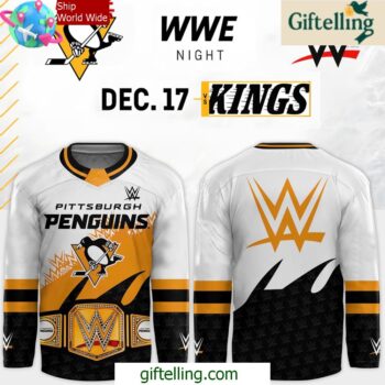 Pittsburgh Penguins x WWE Night 2024 Special Hockey Jersey